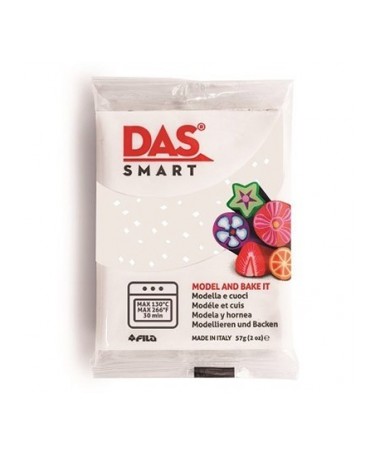 ARGJILË POLIMERIKE 57g WHITE GLITTER DAS