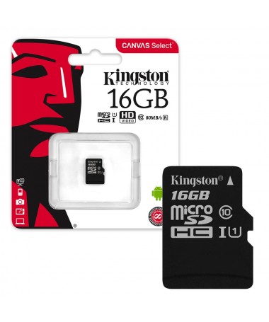 MICRO SD CARD 16GB CLASS 10 KINGSTON