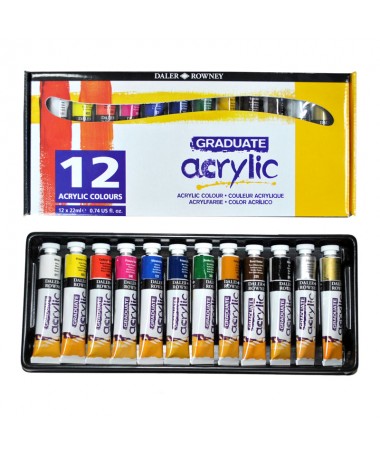 NGJYRA AKRIL GRADUATE, SET 12 x 22ml DALER ROWNEY