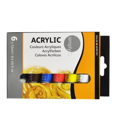 NGJYRA AKRILI SIMPLY, SET 6x12ML DALER ROWNEY