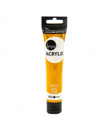 NGJYRË AKRIL 75ML E VERDHË OCHRE 663 SIMPLY DALER