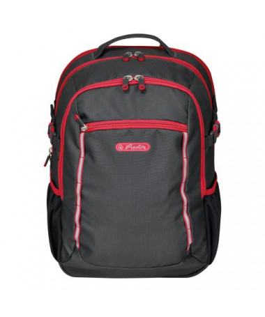 ÇANTË SHKOLLORE, ULTIMATE, BLACK/RED - HERLITZ