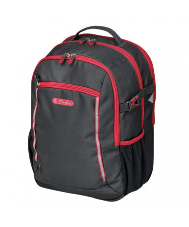 ÇANTË SHKOLLORE, ULTIMATE, BLACK/RED - HERLITZ