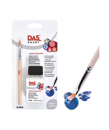 VARNISH GLOSSY 60ml + BRUSHË DAS