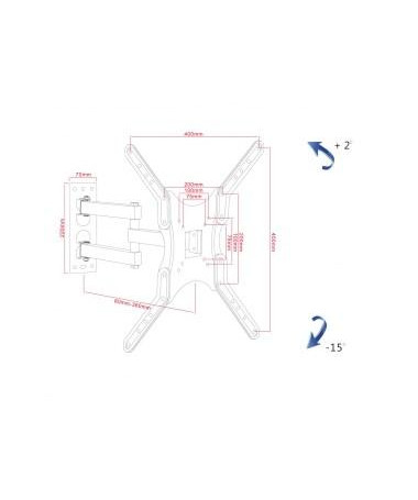 Mbajtëse për TV 19-56" / 30KG ART AR-61A adjustable