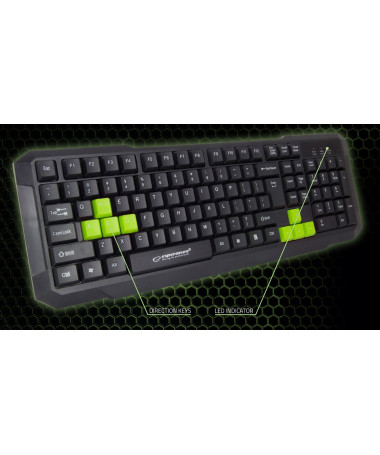 Tastaturë Esperanza EGK102G USB E zezë