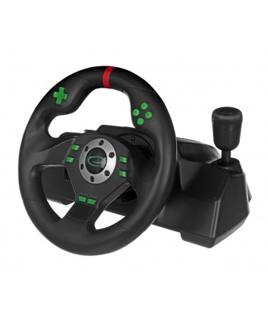Kontroller Esperanza EGW101 Steering wheel Playstation 3 Digital USB Black/Green