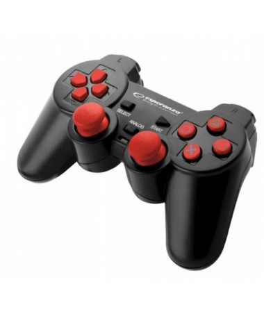 Kontroller Esperanza EGG106R Joystick PC/Playstation 2/Playstation 3 Analogue / Digital USB 2.0 Black/Red