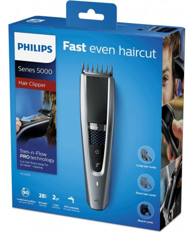 Makinë për qethje Philips 5000 series HC5630/15 e zezë/ e argjendtë