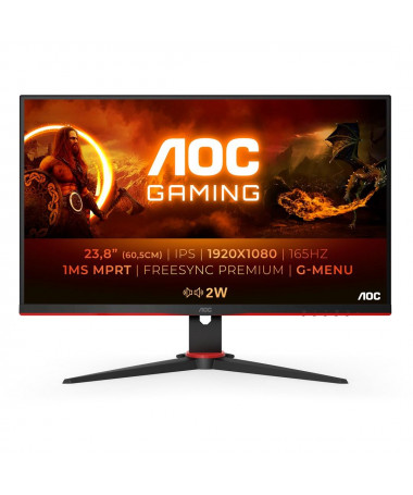 Monitor AOC G2 24G2SPAE/BK LED 60.5 cm (23.8") 1920 x 1080 pixels Full HD e zezë/ e kuqe