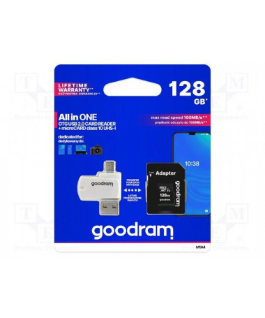 MicroSDHC card Goodram 128 GB M1A4-1280R12 Class 10 UHS-I