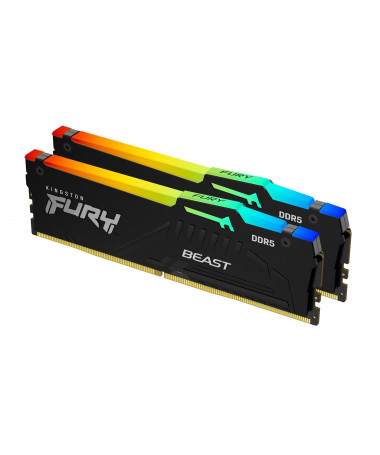 RAM memorje Kingston Technology FURY 64GB 5600MT/s DDR5 CL36 DIMM (Kit of 2) Beast RGB EXPO