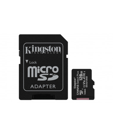 Kingston Technology 128GB micSDXC Canvas Select Plus 100R A1 C10 Card + ADP