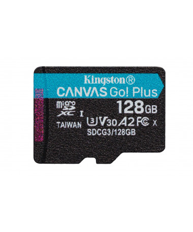 Kingston Technology 128GB microSDXC Canvas Go Plus 170R A2 U3 V30 Single Pack w/o ADP
