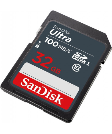 SanDisk Ultra 32GB SDHC Mem Card 100MB/s memory card UHS-I Class 10