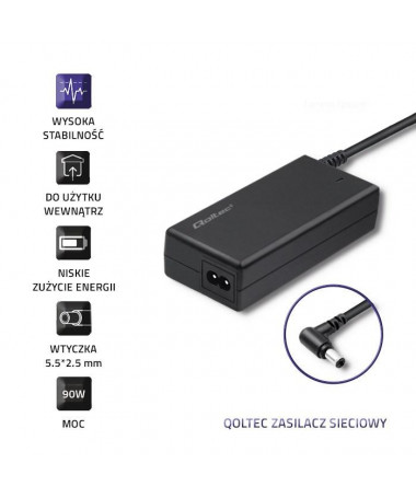Mbushës për laptop Qoltec 50099.90W Indoor 