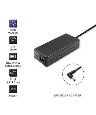 Mbushës për laptop Qoltec 50073.65W adapter/inverter Indoor 