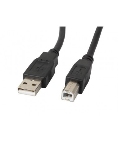 Kabllo USB 5m Lanberg CA-USBA-10CC-0050-BK - USB 2.0 USB B 