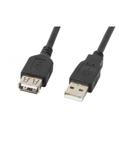 Kabllo USB 3m Lanberg CA-USBE-10CC-0030-BK - USB 2.0 USB A