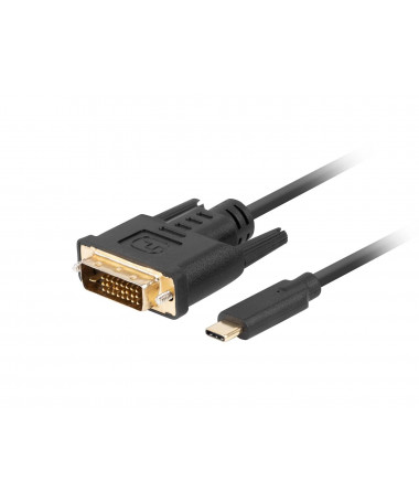 Lanberg CA-CMDV-10CU-0005-BK video cable adapter 0.5 m USB Type-C DVI-D