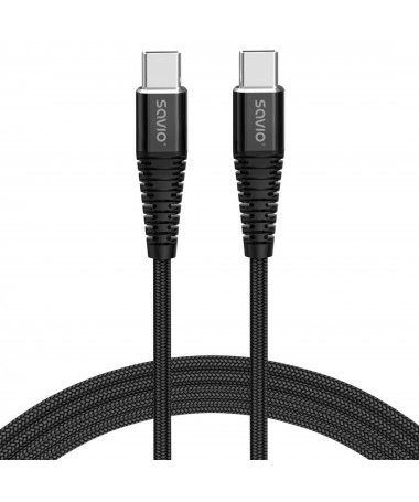 Savio CL-159 USB cable 1 m USB 2.0 USB C - USB C 