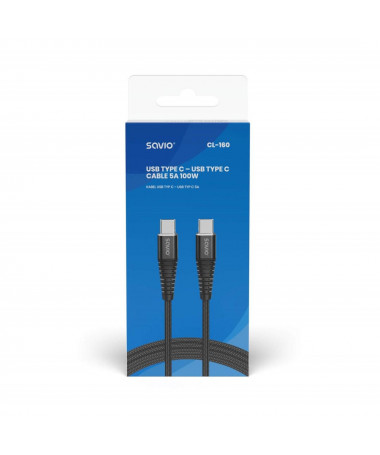 Savio CL-160 USB cable 2 m USB 2.0 USB C - USB C 