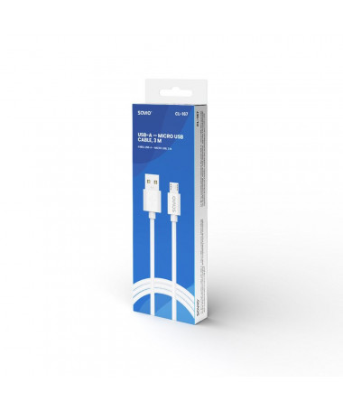 USB cable 3 m USB 2.0/ USB A - Micro USB SAVIO CL-167