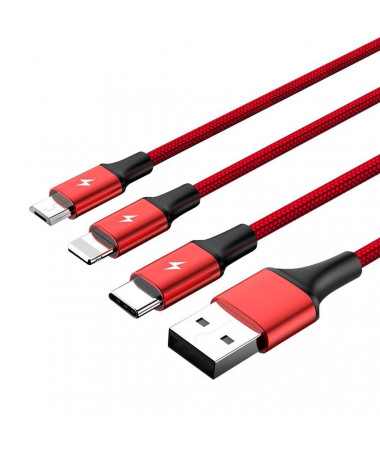 UNITEK C4049RD USB cable 1.2 m USB A USB C/Micro-USB B/Lightning 