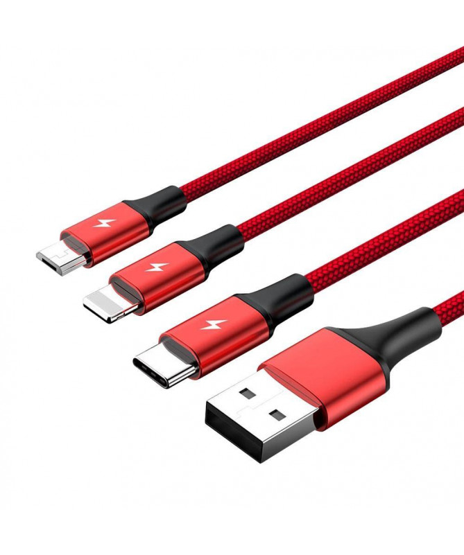 UNITEK C4049RD USB cable 1.2 m USB A USB C/Micro-USB B/Lightning UNITEK C4049RD USB cable 1.2 m USB A USB C/Micro-USB B/Lightning