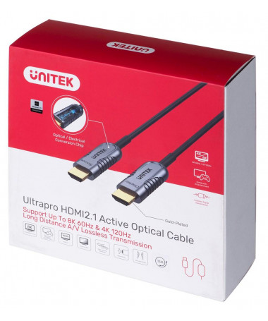 UNITEK KABLLO HDMI 2.1 AOC/ 8K/ 4K120HZ/ 15M/ C11029DGY
