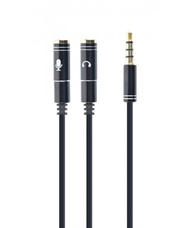 Gembird !Adapter audio microphon 3.5mm mini Jack/4PIN/0. audio cable 0.2 m 2 x 3.5mm 