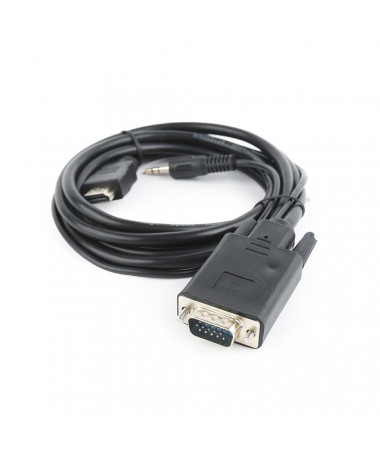 Adapter Gembird A-HDMI-VGA-03-6 video cable adapter 1.8 m HDMI Type A (Standard) VGA (D-Sub) + 3.5mm