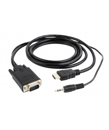 Adapter Gembird A-HDMI-VGA-03-10 video cable adapter 3 m HDMI + 3.5mm VGA (D-Sub)