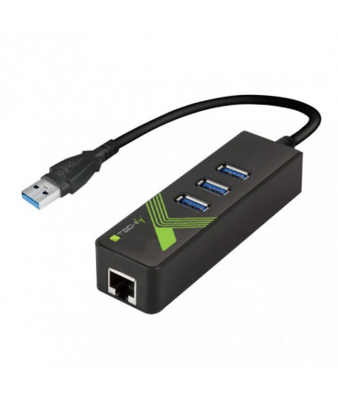 Adapter Techly IDATA USB-ETGIGA-3U2 laptop dock/port replicator USB 3.2 Gen 1 (3.1 Gen 1) Type-A