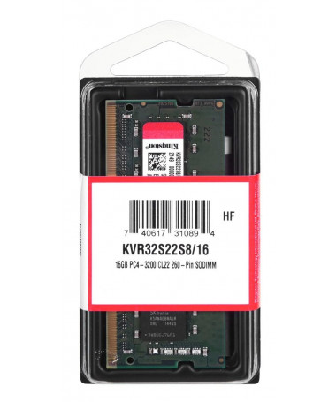 RAM memorje Kingston Technology KVR32S22S8/16 16 GB 1 x 16 GB DDR4 3200 MHz