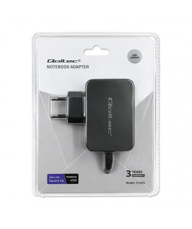 Mbushës laptopi Qoltec 51035 power adapter/inverter Indoor 45 W