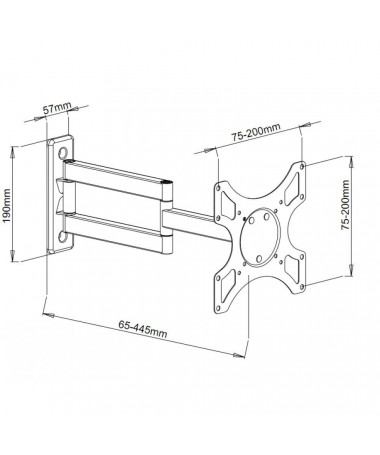 Mbajtës Techly 19-37" Muri Bracket for LED LCD TV Tilt 3 Joints ICA-LCD 2903