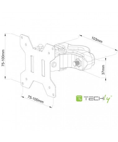 Mbajtës Techly ICALCD100BK Desk