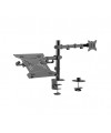Mbajtës Gembird MA-DA-03 Adjustable desk mount me monitor arm and notebook tray (rotate/ tilt/ swivel)/ 17”-32”/ up to 9 kg