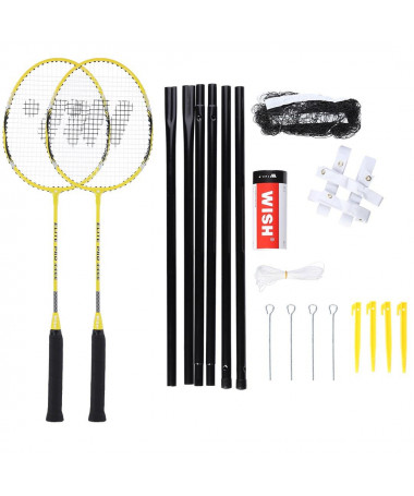 Badminton set Wish Alumtec 2 rackets + 3 ailerons + net + lines