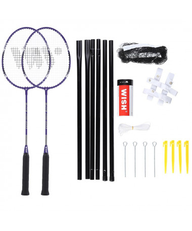 Badminton set Wish Alumtec 4466 2 rackets + 3 shuttlecocks + net + lines