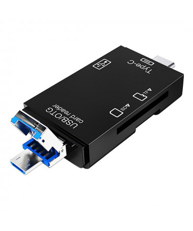 Lexues kartelash VAKOSS CARD READER 6IN1 USB A / MICRO USB / USB C / SD / MICRO SD / USB TC-R425X