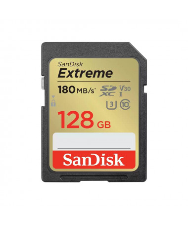 SD card SanDisk Extreme 128GB SDXC UHS-I Class 10