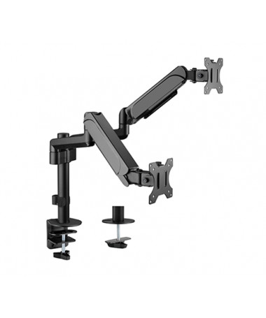 Mbajtës Gembird MA-DA2P-01 Adjustable desk 2-display mounting arm/ 17”-32”/ up to 9 kg