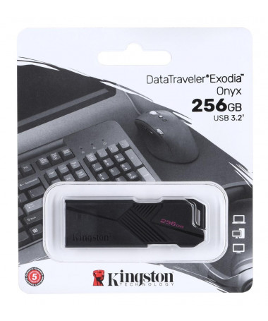 USB flash drive Kingston Technology DataTraveler Exodia Onyx 256GB USB Type-A 3.2 Gen 1 (3.1 Gen 1) 