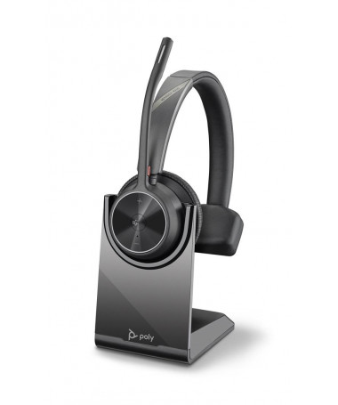 Kufje POLY Voyager 4310 UC Headset Wireless Head-band Office/Call center USB Type-A Bluetooth Charging stand 