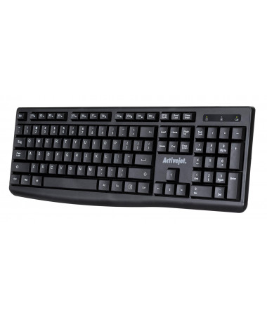 Tastaturë Activejet Wireless K-3803SW/ battery-powered 1x 1.5V AAA e zezë