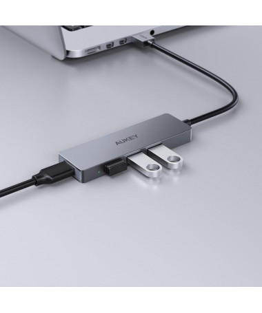 USB hub AUKEY CB-H36 Alumin HUB USB-A | Ultra Slim | 4in1 | 4xUSB 3.0 | 5Gbps