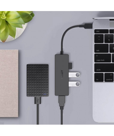 USB hub AUKEY CBC64 Me kabllo USB 3.2 Gen 2 (3.1 Gen 2) Type-C 