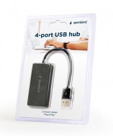 USB Hub Gembird UHB-U2P4-04 interface hub USB 2.0 480 Mbit/s 